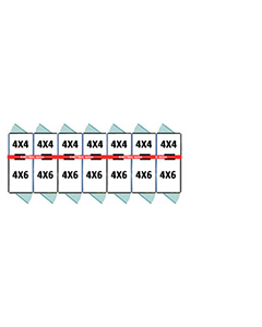 4' X 4' Inside 4' X 6' Outside Multiple Standard Dog Kennels x7