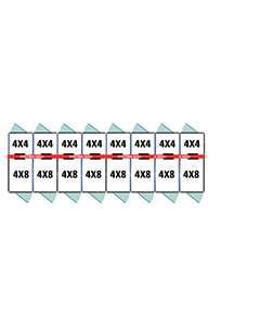4' X 4' Inside 4' X 8' Outside Multiple 7' Tall Dog Kennels x8