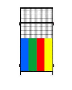 Single 4' X 7' Tall Wire Panel W/Colored Anti-Fight