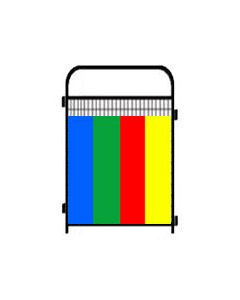 Single 4' X 6' Tall Standard Wire Panel W/Colored Anti-Fight 