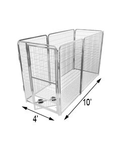4' X 10' Basic Dog Kennel Pro (Galvanized)