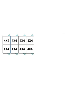  4' X 4' Multiple Vinyl Back To Back Dog Kennels x4