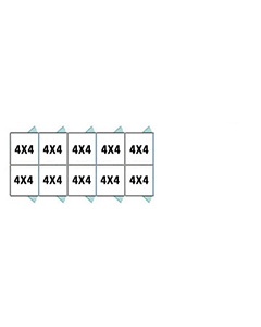  4' X 4' Multiple Vinyl Back To Back Dog Kennels x5