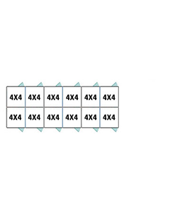 4' X 4' Multiple Standard Back To Back Dog Kennels x6