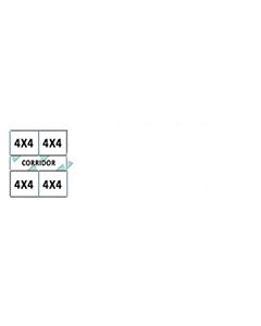 4' X 4' Multiple Vinyl Enclosed Corridor Dog Kennels x2