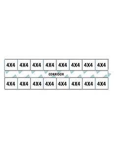 4' X 4' Multiple Vinyl Enclosed Corridor Dog Kennels x8
