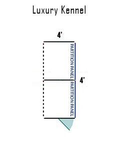 4' X 4' Luxury Welded Wire Back to Back Suites (ADDITIONAL STALL)