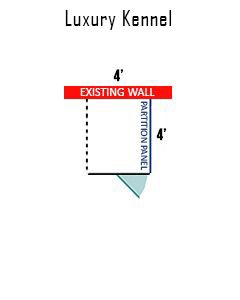 4' X 4' Luxury Welded Wire No Back Suites (ADDITIONAL STALL)