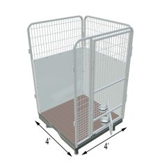 4' X 4' Multiple PRO Quick N Clean Dog Kennel (Additional Stall)
