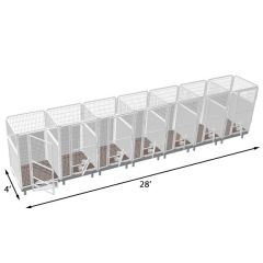 4' X 4' Multiple PRO Quick N Clean Dog Kennel X7 Stalls