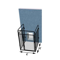 4' X 4' Three Sided Standard Dog Kennel