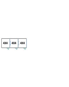  4' X 4' Multiple Vinyl Full Stall Dog Kennels x3