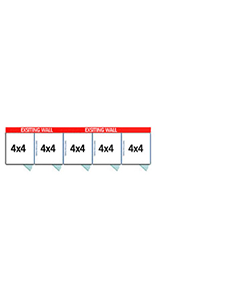  4' X 4' Multiple Vinyl No Back Dog Kennels x5