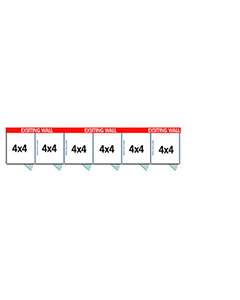  4' X 4' Multiple Vinyl No Back Dog Kennels x6