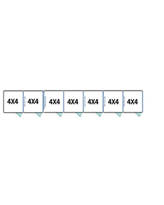  4' X 4' Multiple Vinyl Full Stall Dog Kennels x7