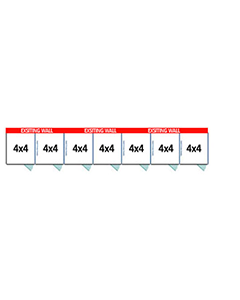 4' X 4' Multiple Stainless Steel No Back Dog Kennels X7