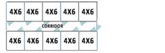 4' X 6' Multiple Vinyl Enclosed Corridor Dog Kennels x5
