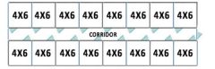 4' X 6' Multiple Vinyl Enclosed Corridor Dog Kennels x8