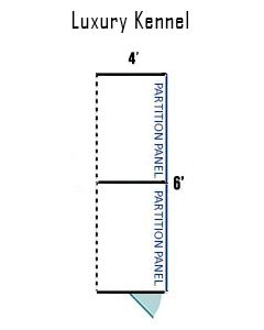 4' X 6' Luxury Welded Wire Back to Back Suites (ADDITIONAL STALL)