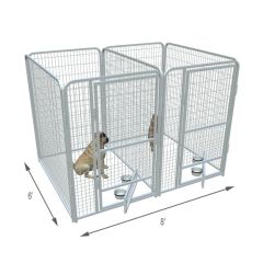  4' X 6' Multiple PRO Full Stall Dog Kennels x2