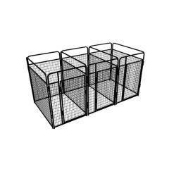 4' X 6' Multiple Standard Full Stall Dog Kennels x3