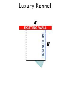 4' X 6' Luxury Welded Wire No Back Suites (ADDITIONAL STALL)