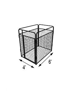 4' X 6' Basic Standard Dog Kennel (Powder-Coated)