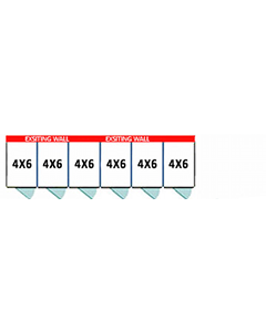  4' X 6' Multiple Vinyl No Back Dog Kennels x6