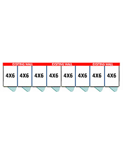  4' X 6' Multiple Vinyl No Back Dog Kennels x8
