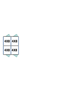 4' X 8' Multiple Standard Back To Back Dog Kennels x2