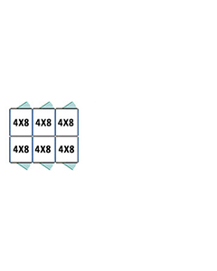  4' X 8' Multiple Vinyl Back To Back Dog Kennels x3