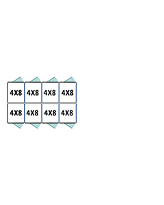 4' X 8' Multiple Standard Back To Back Dog Kennels x4