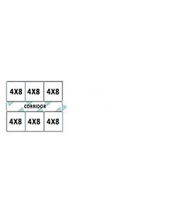 4' X 8' Multiple Vinyl Enclosed Corridor Dog Kennels x3