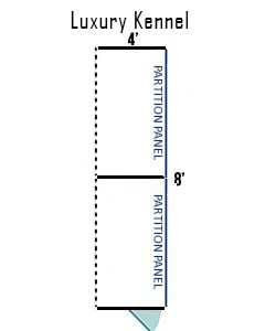 4' X 8' Luxury Welded Wire Back to Back Suites (ADDITIONAL STALL)