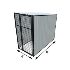  4' X 8' Vinyl Dog Kennel Stall (Basic)