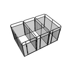 4' X 8' Multiple Standard Full Stall Dog Kennels x3