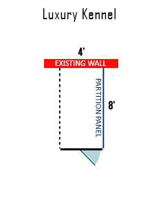 4' X 8' Luxury Welded Wire No Back Suites (ADDDITIONAL STALL)
