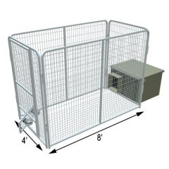 4' X 8' K9 Condo PRO Dog Kennel & Cube Dog House (Basic)