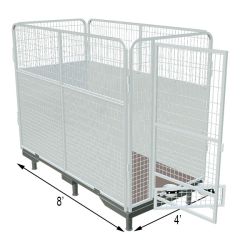 4' X 8' Multiple PRO Quick N Clean Dog Kennel Single Stall 