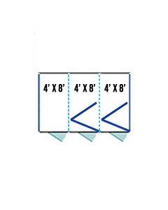 4’ X 8’ Multiple 7' Tall Full Stall Folding Dog Kennels X3