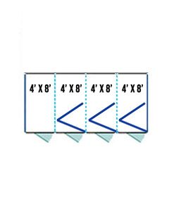 4’ X 8’ Multiple 7' Tall Luxury Full Stall Folding Dog Kennels X4