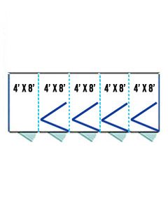 4’ X 8’ Multiple 7' Tall Luxury Full Stall Folding Dog Kennels X5