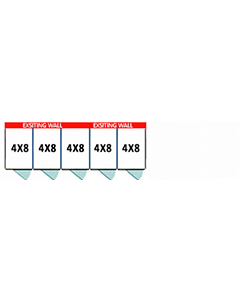 4' X 8' Multiple Stainless Steel No Back Dog Kennels X5