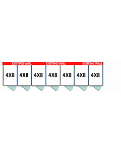 4' X 8' Multiple Stainless Steel No Back Dog Kennels X7