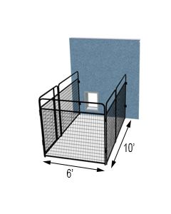 6' X 10' Three Sided Basic Standard Dog Kennel	