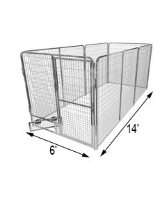 6' X 14' Basic Dog Kennel Pro (Galvanized)
