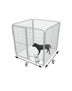 6' X 6' Basic Dog Kennel Pro (Galvanized)