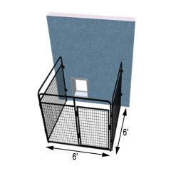 6' X 6' Three Sided Standard Dog Kennel