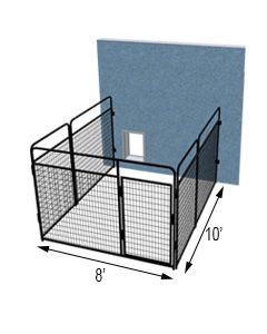 8' X 10' Three Sided Basic Standard Dog Kennel