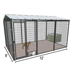 8' X 12' Yard Boss Condo Dog Kennel & Cube Dog House (Ultimate)